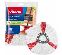 Vileda Recambio Turbo,Compatible con Todos los Sistemas Turbo de Vileda, Rendimiento Extra Apto para Todo Tipo de Suelos Duros,Elimina el 99% de Las bacterias Solo con Agua,1 Unidad Paquete de 1