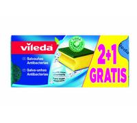 Vileda - Salvauñas antibacterias - Bayeta super absorbente - 2 unidades + 1 gratis - [Pack de 3]