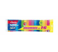 Vileda - Set de 16 bayetas Microfibras Colors, Colores Variados, 30 x 30 cm, 16 Unidades