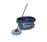 Vileda H2PrO Spin Sistema de Mopa, Doble Cámara de Separación de Agua, Escurrido sin Esfuerzo, Limpieza con Microfibra, Manos Libres, Diseño Ergonómico