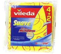Vileda Suave - Bayetas suaves con 30% microfibras, 4+2 unidades gratis - [Pack de 5]