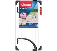 Vileda Sunset tendedero Plegable de balcón o terraza, 10 m de tendido, Brazos Ajustables y Plegables, Acero y Resina, Blanco, 110 x 56 x 28 cm