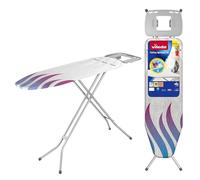 Vileda Tabla de Planchar Total Reflect M, 120 x 38 cm, Altura Regulable | 120 x 38 cm | altura 76-96 cm | funda 100% algodón | capa aluminizada reflectante | tabla de planchar ligera