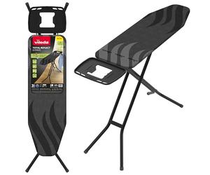 Vileda Tabla de Planchar Total Reflect Ultimate, Altura Ajustable | Planchado extra rápido | Estructura de acero robusta | Superficie 120 x 38 cm | Altura ajustable | Reposa plancha XXL