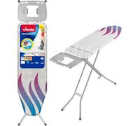 Vileda Total Reflect M - Tabla de Planchar con Soporte Antideslizante para Plancha | Incluye Funda con Acolchado de Esponja | Fácil de Transportar y Almacenar | 120x38 cm Regulable en Altura
