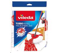 Vileda Turbo 2in1 EasyWring&Clean cabezal de repuesto para fregona, cabezales de microfibra con fibras eléctricas para juegos Vileda Turbo, también para suelos sensibles, paquete de 1