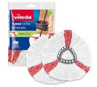 Vileda Turbo Recambio Original para Fregona, Pack de 2, Suelos Duros