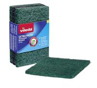 Vileda 165717 - Set de 3 Fibras Verde UltraFresh con Tratamiento antibacterias, 11.5 x 15.2 x 3 cm, 3 Unidades