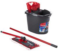 Vileda Ultramax 2 en 1 Juego Completo de mopa con Mango, Funda de Microfibra y Cubo con Powerpresse, para Todos los Suelos Duros, Embalaje ecológico