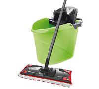 Vileda Ultramax Juego Completo de mopa 2 en 1, fregona con Mango, Funda de Microfibra y Cubo con Powerpresse, edición Especial Limitada, Color Verde