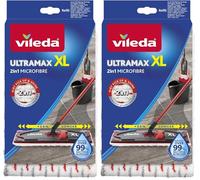 Vileda Ultramax Power Recharge Balais Laveurs Taille XL (Paquete de 2)