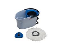 Vileda UltraSpin Mini Kit, Mopa giratoria con sistema de cubo para limpieza profesional de pisos de cocina