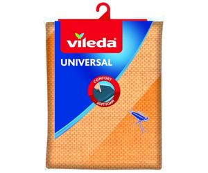 Vileda Universal - Funda de planchar, funda de 2 capas adaptable a todos los tamaños, capa de algodón y relleno de espuma, medidas: 110-130 cm de largo, 30-45 cm de ancho, color amarillo