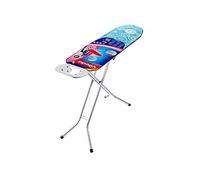 Vileda Universal - Tabla de planchar plegable, pequeña y estable, con altura regulable 75 - 91cm, medidas: 110 x 30 cm, color azul
