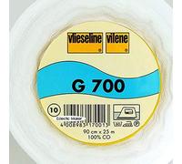 Vilene G700 - medio algodón Tejido entretela - hierro en - 1 Metre - blanco