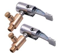 Vilgftyiet 2 extensores de válvula de inflado de neumáticos con conector rápido para neumáticos de coche y bicicleta, metal, capacidad de desinflado