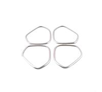 Vilgftyiet 4 piezas de marco de altavoz de audio para puerta de automóvil para XC60 2018-2026, marco de rejilla de altavoz de acero inoxidable para puertas delanteras y traseras, detalles interiores