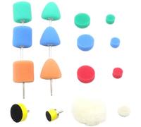 Vilgftyiet Almohadilla de esponja de pulido automotriz de 1 pulgada para detalles de automóviles, pulido de ruedas y acabado de manijas de puerta, abrasivo 100, dureza 50, agarre trasero de terciopelo