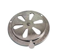 Vilgftyiet Amortiguador de ventilación de acero inoxidable para parrilla de barbacoa, pieza de repuesto de control de flujo de aire, ventilación ajustable de 125 mm para cámara de prueba de estufa