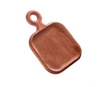Vilgftyiet Bandeja de servir de madera de ébano maciza con ranura para jugo, diseño de borde elevado para exhibición de carne y pan, evita derrames y añade una textura natural cálida a las mesas de