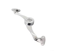 Vilgftyiet Bisagra de parada aleatoria de aleación de zinc para puertas de armario de cocina, accesorios de soporte de solapa de elevación ajustable, acabado plateado con tornillos incluidos