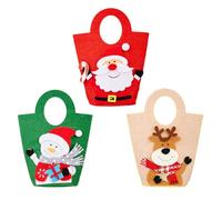 Vilgftyiet Bolsa creativa de dibujos animados de Navidad, perfecta para regalos de Papá Noel y dulces para niños