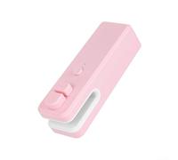 Vilgftyiet Bolsa y sellador 2 en 1, portátil recargable para sellado térmico, ahorro de alimentos para cocina, viajes, camping, máquina compacta de sellado al vacío para bolsas de plástico (rosa)