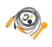 Vilgftyiet Bomba de ducha portátil para camping de 12 V CC con manguera de 2 m y cable de alimentación de 5 m para viajes al aire libre, lavado de autos y excursiones de conducción autónoma, 36 W, 4 l
