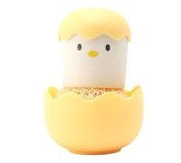 Vilgftyiet Bonita bola de limpieza de cáscara de huevo de pollito para cocina y baño, cepillo portátil para lavavajillas con cerdas resistentes para huevos, vidrio y superficies de acero inoxidable