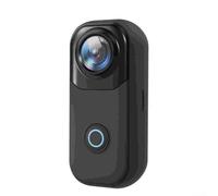 Vilgftyiet Cámara de acción 4K con cordón magnético, cámara portátil para pulgar de 142°, gran angular IP65, impermeable, grabadora de video HD para vlog al aire libre (negro)