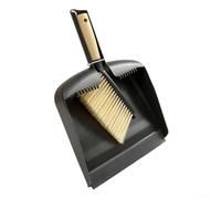 Vilgftyiet Cepillo de mano ergonómico y recogedor para combo con borde de silicona, juego de escoba y pala portátil 2 en 1 para madera dura para suelos de baldosas de mármol, fácil almacenamiento