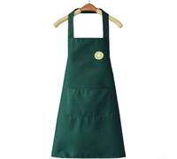 Vilgftyiet Delantal de cocina impermeable con bolsillo para teléfono, diseño de hojas florales para cocinar y hornear | Resistente al aceite, sin mangas, 70 x 66 cm para uso doméstico y restaurante (D