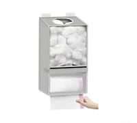 Vilgftyiet Dispensador de bolsas de plástico de montaje en pared | Soporte para bolsas de comestibles de gran capacidad con paneles de núcleo hueco para tirar y estabilidad con una sola mano (gris)