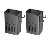 Vilgftyiet Estante de secado de cocina montado en la pared y soporte para cubiertos con bandeja de goteo, paquete de 2 cajas de almacenamiento de utensilios de plástico ABS para cucharas, tenedores y