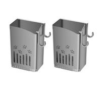 Vilgftyiet Estante de secado de cocina montado en la pared y soporte para cubiertos con bandeja de goteo, paquete de 2 cajas de almacenamiento de utensilios de plástico ABS para cucharas, tenedores y