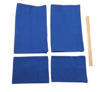 Vilgftyiet Fundas de asiento de lona resistentes al agua para sillas de director, protección plegable para muebles de exterior con rayas azules y blancas clásicas, paquete de 2 (53 x 20 cm + 53 x 41