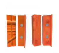 Vilgftyiet Fundas magnéticas suaves para mandíbula de tornillo de banco de 4, 5, 6 pulgadas, herramientas de trabajo de metal, tejido liso, en forma de V, accesorios de protección de goma PPT naranja