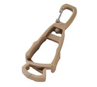 Vilgftyiet Gancho para guantes al aire libre para camping y senderismo, clip de seguridad de nailon con trabilla para cinturón, compatible con mochila, chaleco, cuerda, sombrero, luz, negro/caqui