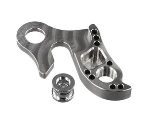 Vilgftyiet Gancho trasero de desviador para bicicletas de trekking y gigante, gancho trasero de acero inoxidable SUS304 compatible con sistemas de engranajes de marco, 65 x 43 x 8 mm, diseño ligero