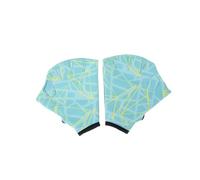 Vilgftyiet Guantes de natación con aletas de mano - Paleta de dedo de malla para natación, buceo y surf - Nailon antideslizante, transpirable, plegable - 1 par (S/para M/L)