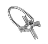 Vilgftyiet HVAC Tools 410A R22 - Llave de bloqueo de tapa de seguridad de metal de alta resistencia reemplazo directo para servicio de aire acondicionado, acabado plateado, grado profesional