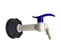 Vilgftyiet IBC - Grifo de salida de tanque de almacenamiento de agua para colección de agua de lluvia, válvula de bola DN40/DN50 PP, boquilla larga o corta, compatible con contenedores IBC y equipos