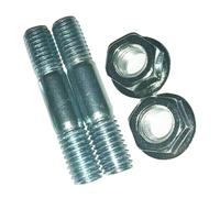 Vilgftyiet Juego de 4 tuercas de barra de motosierra para jardín, acero al carbono, piezas para exteriores, patio, barra, pernos, juego de 4 piezas, 62 cc