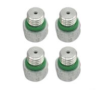 Vilgftyiet Juego de 4 válvulas de alivio de presión de compresor de CA para coche, aleación de aluminio, 1.0, 1.25, 1.5 pulgadas, para aire acondicionado automotriz, válvula de purga de seguridad