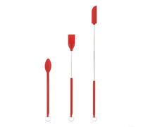 Vilgftyiet Juego de cuchara y cepillo de silicona telescópica para salsa de miel y mermelada y uso cosmético | Mango largo de longitud ajustable, kit de 3 o 12 piezas (5)