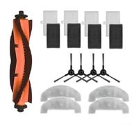 Vilgftyiet Kit completo de mantenimiento para Mova E10 E20 para aspiradora robot Plus, cepillos laterales de cepillo principal, filtros de almohadillas de fregona, juego de plástico de nailon para