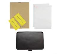Vilgftyiet Kit de cubierta de pantalla de vidrio templado transparente y silicona para TM7, paquete de 2 películas protectoras más funda negra, alta transparencia y sensible al tacto