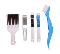 Vilgftyiet Kit de limpieza de aire acondicionado de 5 piezas con cepillo de peine de aleta para bobina de condensador, refrigerador, unidad de CA, evaporador, herramienta de mantenimiento, limpiador