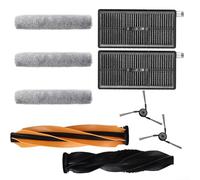 Vilgftyiet Kit de repuesto para Dreame para Aqua10 Ultra Track Complete, 2 cepillos principales + 3 mopas de rodillo + 2 filtros HEPA + 2 cepillos laterales, cepillo de goma antienredos y filtración