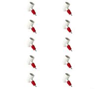 Vilgftyiet Kit de tetina de riego de aves de corral, bebedor automático de pollo con conectores tipo T para codorniz, patos, gansos, accesorios de sistema de riego de aves de corral de plástico